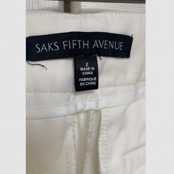 Saks Fifth Avenue White Pants Size 2 - Picture 4 of 5